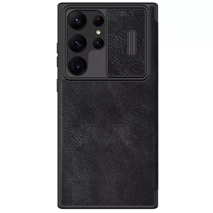 Husa tip carte, Nillkin Qin Pro, pentru Galaxy S23 Ultra, negru