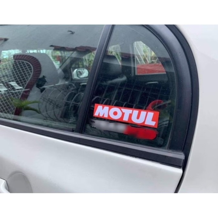 Set 2 stickere MOTUL, rosu, 20cm