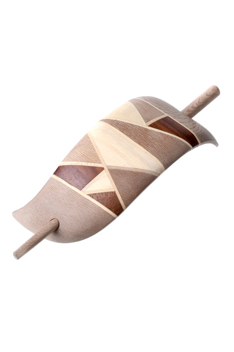 Фиби за коса, Gloria Maris Handmade, Wood999 Светло кафяво, 14 x 4 cm