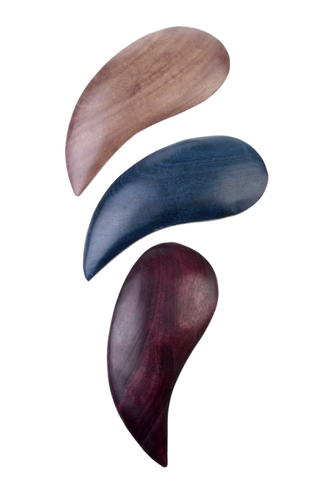 Set 3 buc agrafa de par, Gloria Maris Handmade, Wood7835 Multicolor, 12x5.5 cm