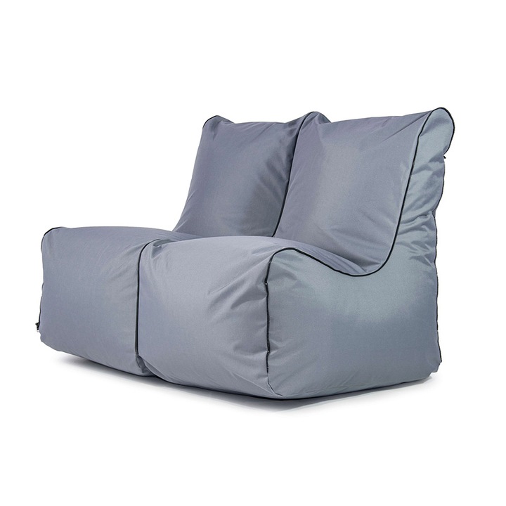Fotoliu Osho ZIP pachet 2 buc, atasare prin fermoar, impermeabil, cu maner, dehusabil, Dirtproof, interior/exterior, culoare gri deschis