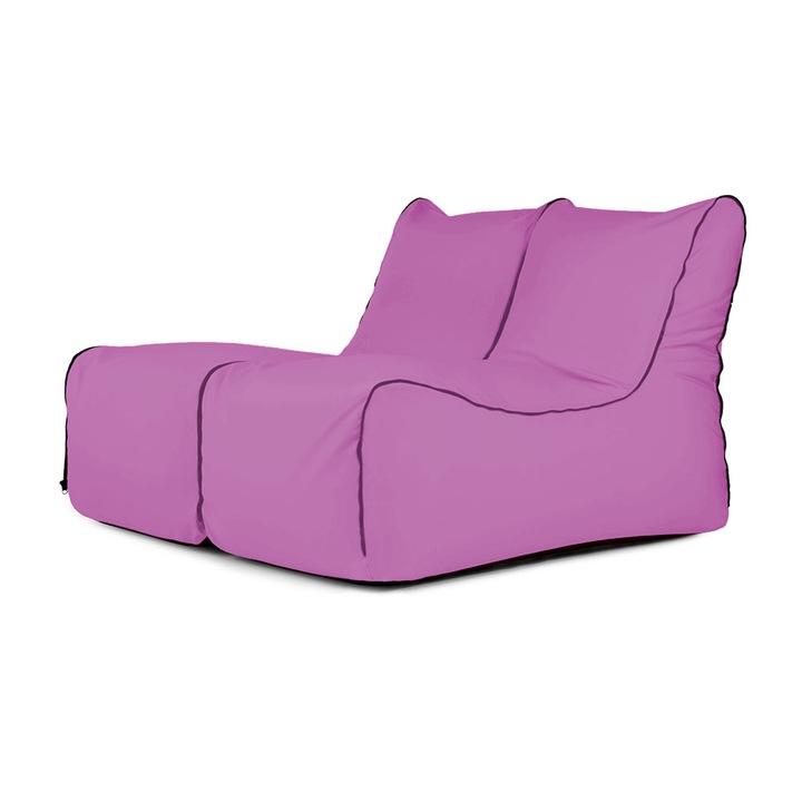 Fotoliu Lounger ZIP pachet 2 buc, atasare prin fermoar, impermeabil, cu maner, dehusabil, Dirtproof, interior/exterior, culoare roz