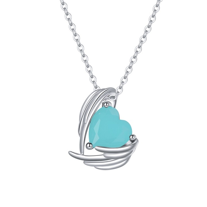 Colier argint inima de inger, BeSpecial, CZT0007, 44 cm