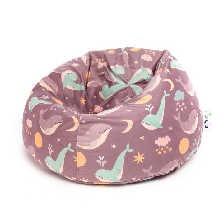 Fotoliu Pouf Ecopuf XL 50x90 cm, Modern Ergonomic, Rezistent la Apa & Uzura, Ideal pentru Relaxare, Living, Dormitor, Balcon, Gradina, Terase - Poliester Premium Multicolor 5D7, Confort & Stil