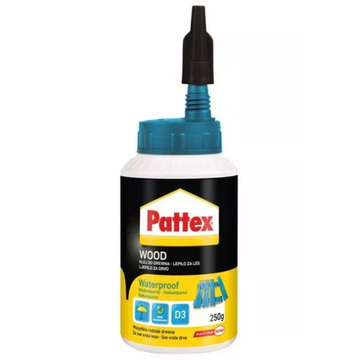 Ragasztó, Pattex, Fához, Vízálló, 250 g