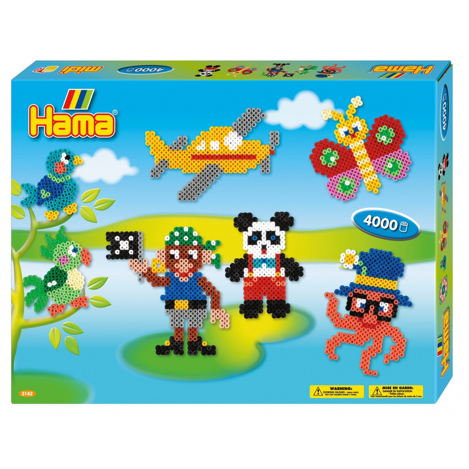 Margele de calcat HAMA MIDI INSULA - 4000 margele in cutie