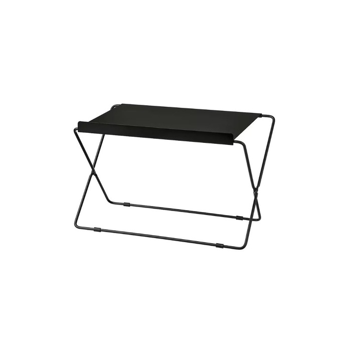 Masa pentru laptop VENITIVO ®, plianta, neagra, din metal, pentru laptopuri cu diagonala de 43cm, dimensiuni 35 x 25 cm
