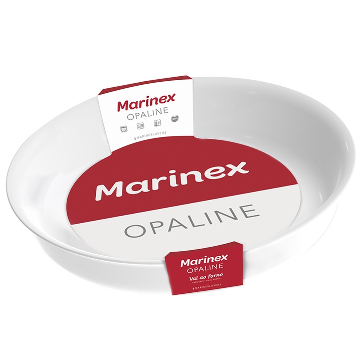 Vas rotund, opal, 2 litri, Opaline, alb, Marinex