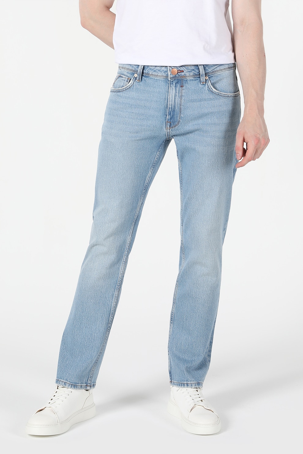 COLIN'S, Blugi cu model uni David, Albastru deschis, W36-L32