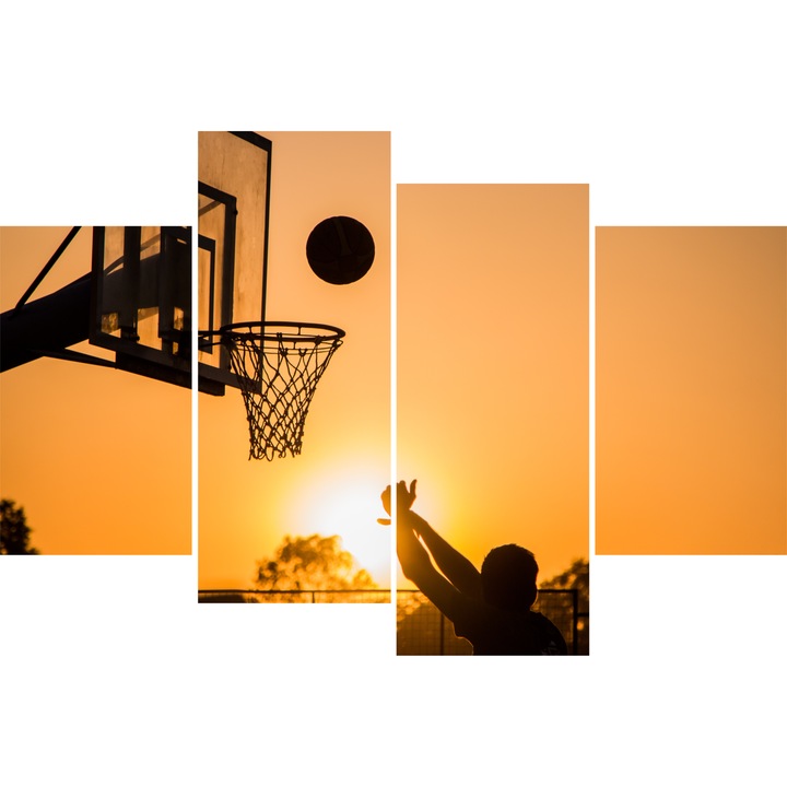 Tablou PVC 5mm, Sunset Basketball, 120 X 180 cm
