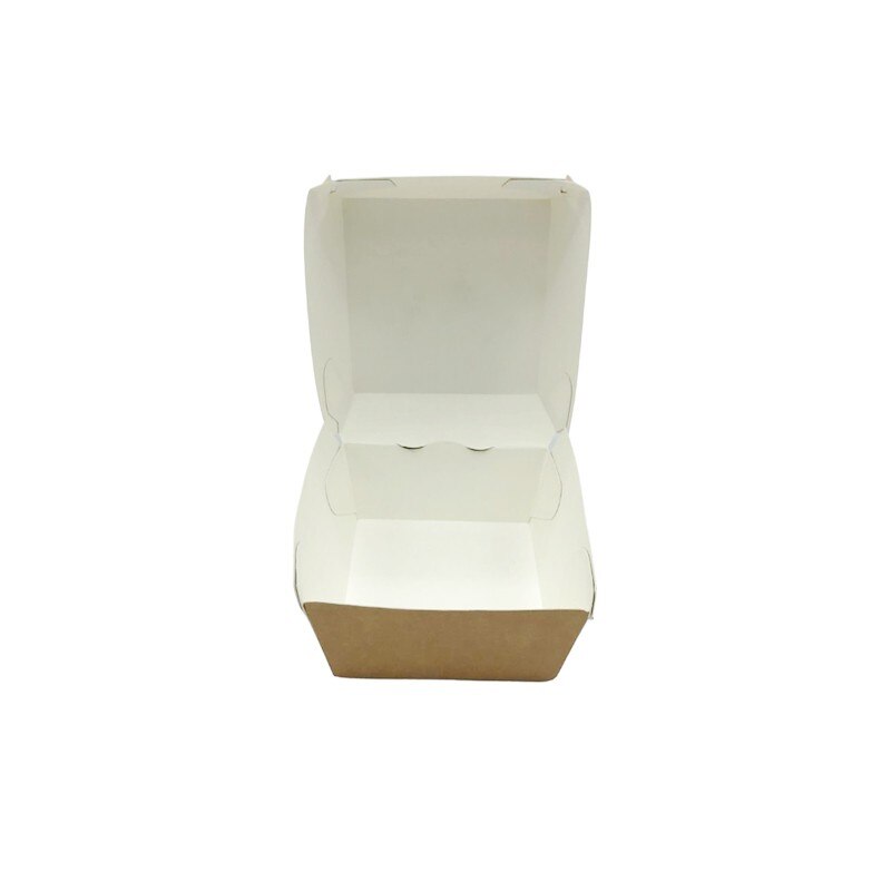 Кутии за бургери, натурален картон, 12x12x8см, 100 бр., Practic Online ...