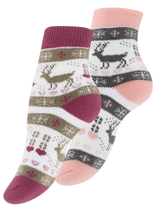 Set sosete termice dama VCA, 2 perechi, Acril, Roz, 39/42