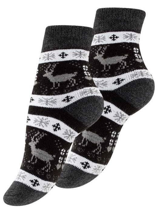 Set sosete termice dama VCA, 2 perechi, Acril, Negru, 39/42