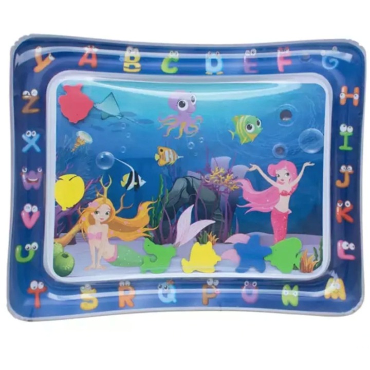 Covoras cu apa senzoriala pentru bebelusi 50 x 61 cm Gonflabil