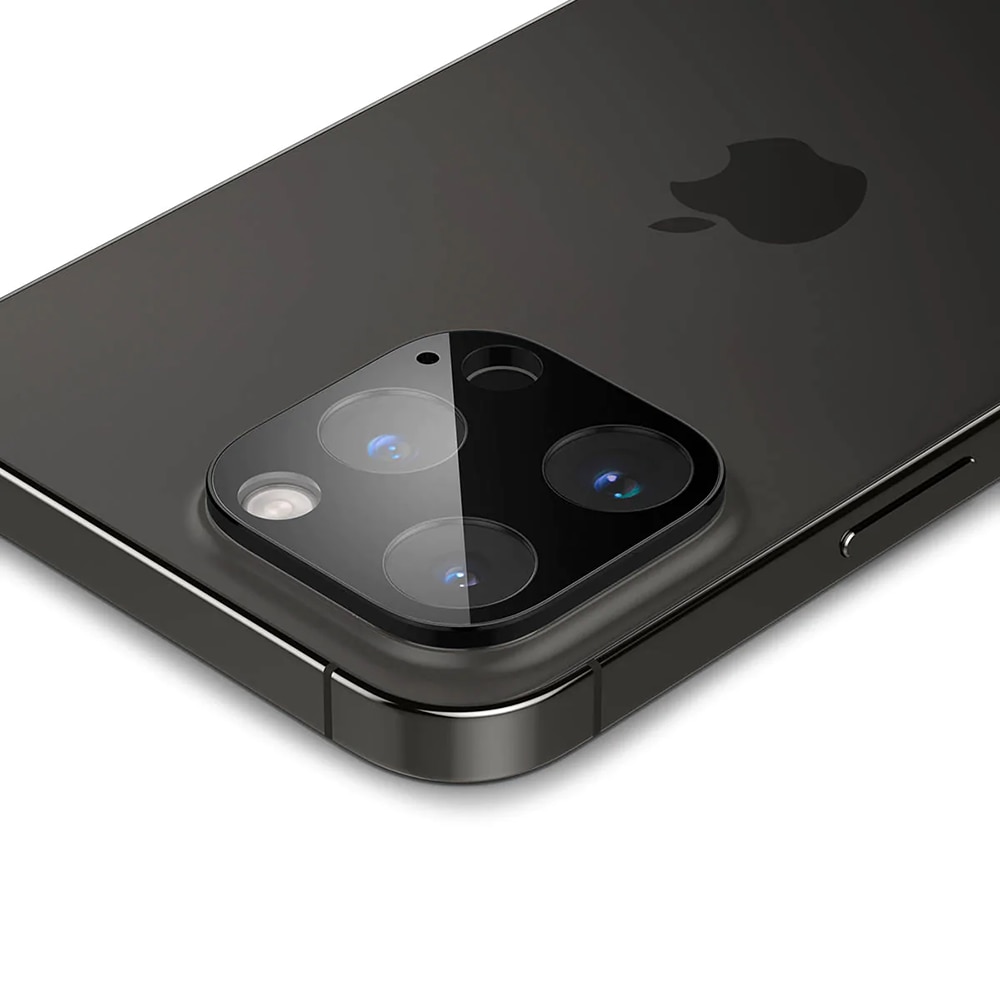 Folie Camera pentru iPhone 14 Pro / 14 Pro Max, Techsuit Full Camera Glass, Black