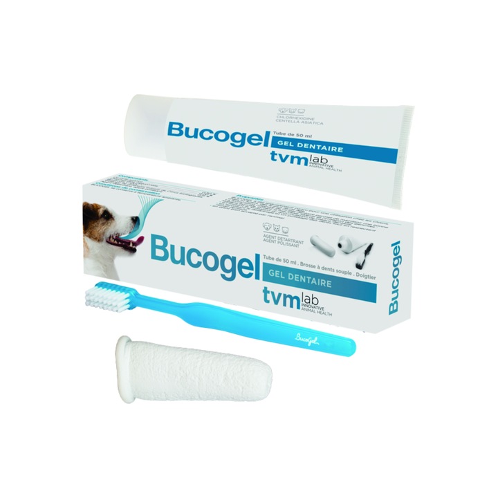 Gel dentar pentru caini si pisici, Bucogel, 50 ml