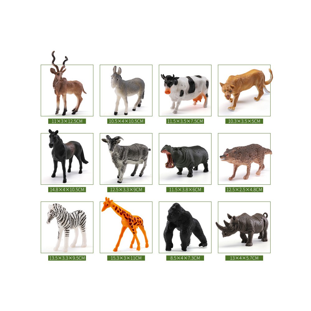 Set 58 bucati animale salbatice si domestice cu cutie de