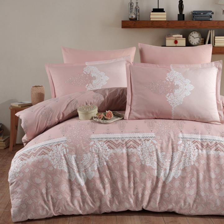 Dupla ágynemű, 100% ranforce pamut, 4 db, 240 x 260 cm, Ralex Pucioasa, Levure