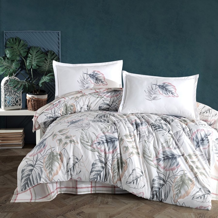 Dupla ágynemű, 100% erősített pamut, 4 db, 240 x 260 cm, Ralex Pucioasa, Nessa