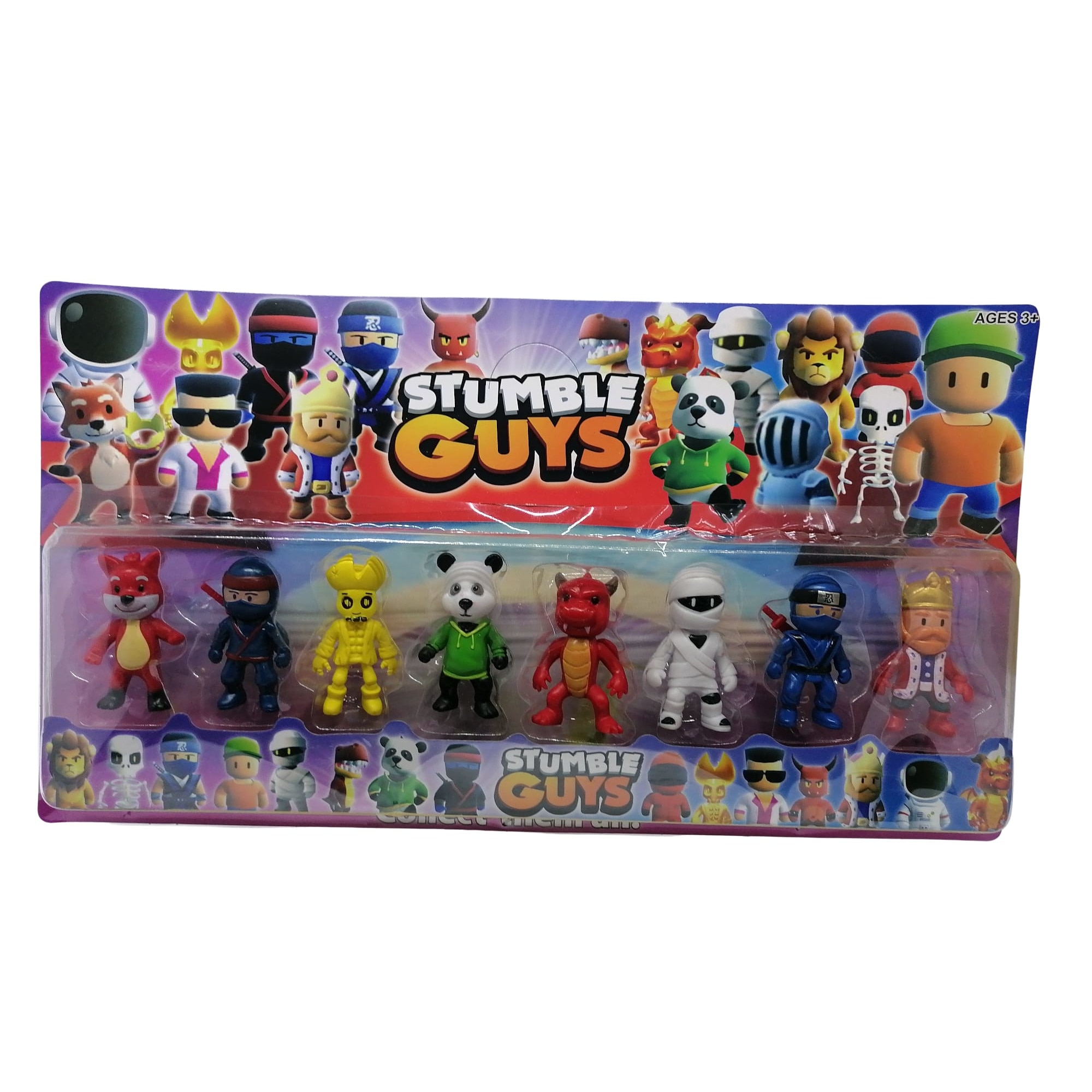 Set 8 Figurine Stumble Guys, multicolor, 7 cm 