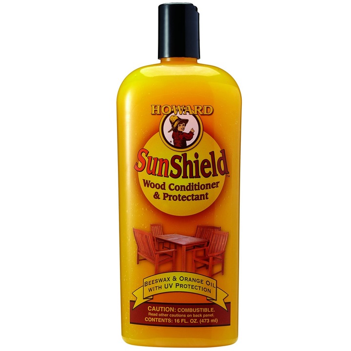 Balsam pentru lemn pentru a proteja impotriva decolorarii la soare, Howard, SunShield Wood Conditioner, 473 ml