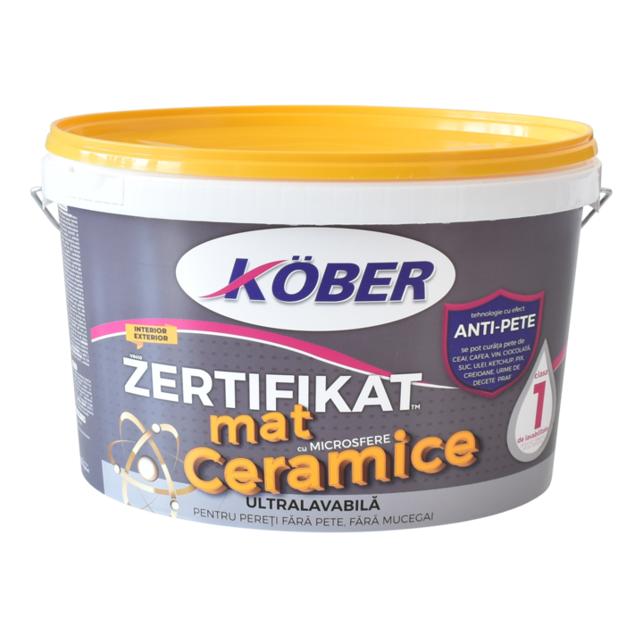 Vopsea ultralavabila Kober Zertifikat cu Microsfere Ceramice Mat 8.5L
