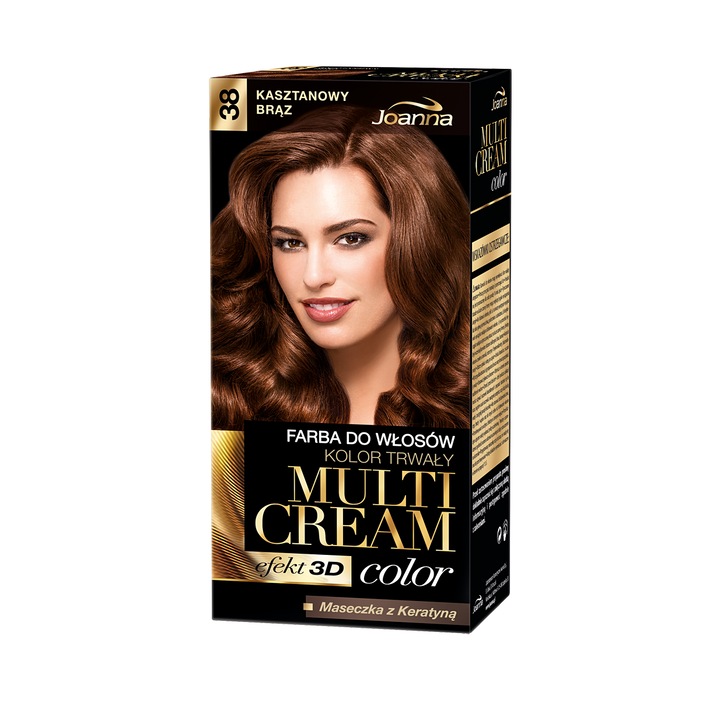 Vopsea de par, Multi Cream Color, Joanna, 38 maro castaniu