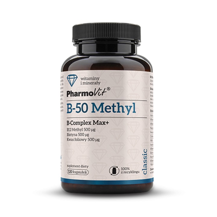 Supliment alimentar, Pharmovit, B-Complex, 120 capsule