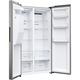 Side by side Haier HSR5918DIMP, 511 l, Total No Frost, Display touch, Dispenser apa si gheata, Clasa D , H 177 cm, Platinum Inox