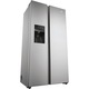 Side by side Haier HSR5918DIMP, 511 l, Total No Frost, Display touch, Dispenser apa si gheata, Clasa D , H 177 cm, Platinum Inox