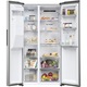 Side by side Haier HSR5918DIMP, 511 l, Total No Frost, Display touch, Dispenser apa si gheata, Clasa D , H 177 cm, Platinum Inox