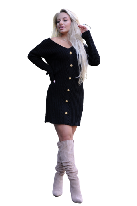 Rochie Bonela One Size, Negru, One Size