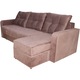 Coltar extensibil Nefmob Ivona, 250x140x73 (pat 220x140 cm), reversibil, lada, culoare Maro Sidef