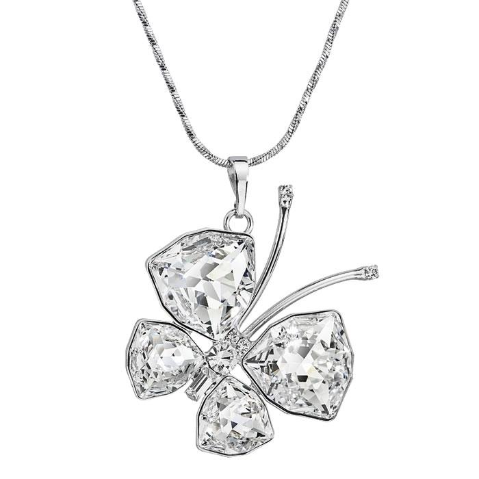 Colier cu cristale Swarovski FaBOS, Crystal 7430-5616-02, Argintiu