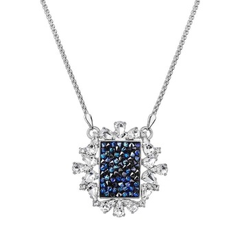 Colier cu cristale Swarovski FaBOS, Bermuda blue 7430-5729-03, Albastru Colier cu cristale Swarovski FaBOS, Bermuda blue 7430-5729-03, Albastru