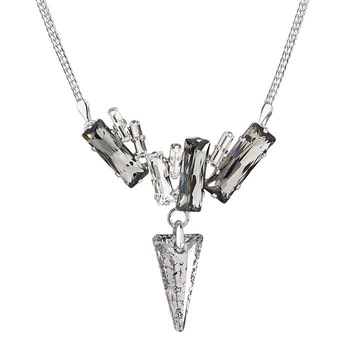 Colier cu cristale Swarovski FaBOS, Colourmix (Black patina) 7430-5798-03, Argintiu, Negru Colier cu cristale Swarovski FaBOS, Colourmix (Black patina) 7430-5798-03, Argintiu, Negru