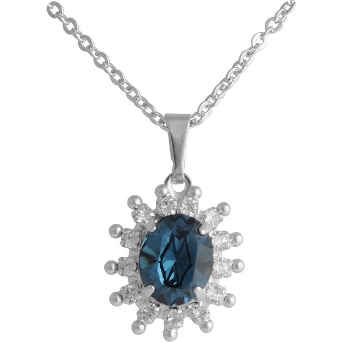 Colier cu cristale Swarovski FaBOS, Montana 7430-6030-04, Albastru