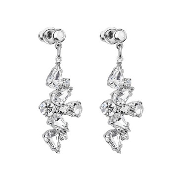 Cercei cu cristale Swarovski FaBOS, Crystal 7440-5762-02, Argintiu Cercei cu cristale Swarovski FaBOS, Crystal 7440-5762-02, Argintiu