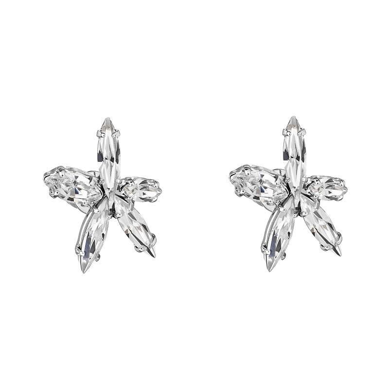 Cercei cu cristale Swarovski FaBOS, Crystal 7440-5802-02, Argintiu