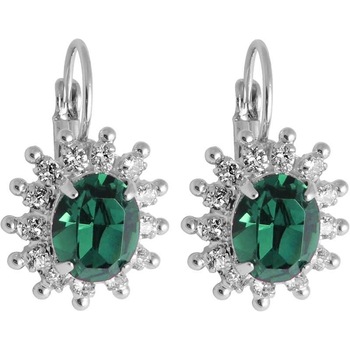 Cercei cu cristale Swarovski FaBOS, Emerald 7440-6282-03, Verde Cercei cu cristale Swarovski FaBOS, Emerald 7440-6282-03, Verde