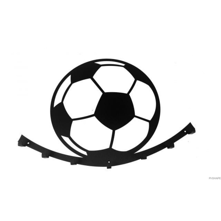 Cuier metalic decorativ, PI-Shape, Otel, 44x57.5 cm, Negru