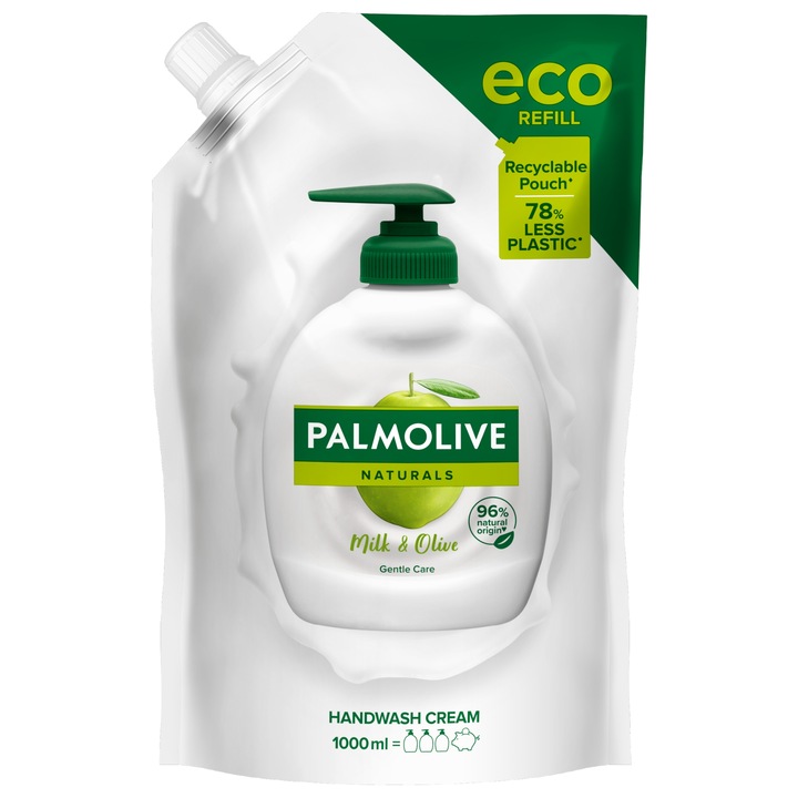 Пълнител за течен сапун Palmolive Naturals Milk & Olive, 1000 мл