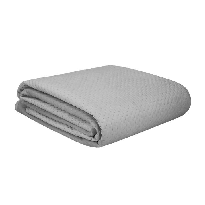 Ágyhuzat, Homla, Zemi, Poliészter, 200x220 cm, Szürke