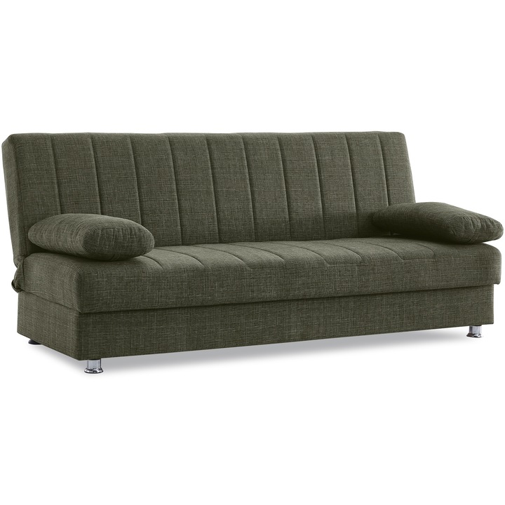 Разтегателен диван Modella Sophia No, Размери 190x80x90 см, Спална повърхност 190x110 см, Зелен