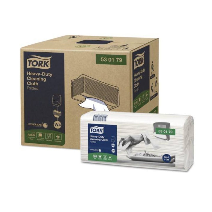 Pachet 105 prosoape curatare, Tork, 1 strat, 41.5 x 35.5 cm, Alb