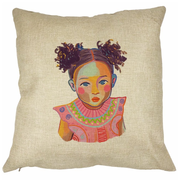 Happy Baby négyzet alakú díszpárna, 40x40 cm