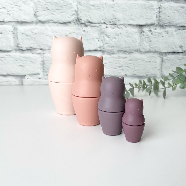 Bunny Dorothy, Szilikon Játék, 4 db-os készlet, Macska, Rózsaszín