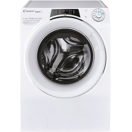 Masina de spalat rufe cu uscator Candy Rapido ROW4856DWMCT/1-S, 8 kg spalare, 5 kg uscare, 1400 RPM, Clasa A, Motor Inverter, Wi-Fi, Bluetooth, Quick & Clean, Steam, Alb