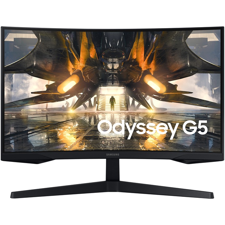 Samsung LS27AG550EPXEN Ívelt Gaming monitor 27", VA, 2560x1440, AMD Freesync, 16:9, 300cd/m2, 1ms, DisplayPort/HDMI, Fekete