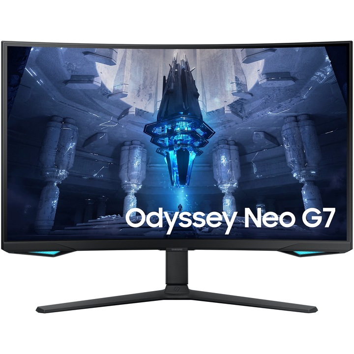 Samsung Odyssey Neo G7 G75NB Gaming monitor, 32", 1000R ívelt kijelző, 1 ms GTG, Quantum Matrix Technológia, Fekete